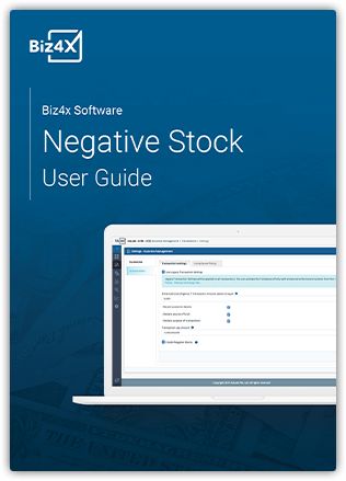 Biz4x Negative Stock User Guide