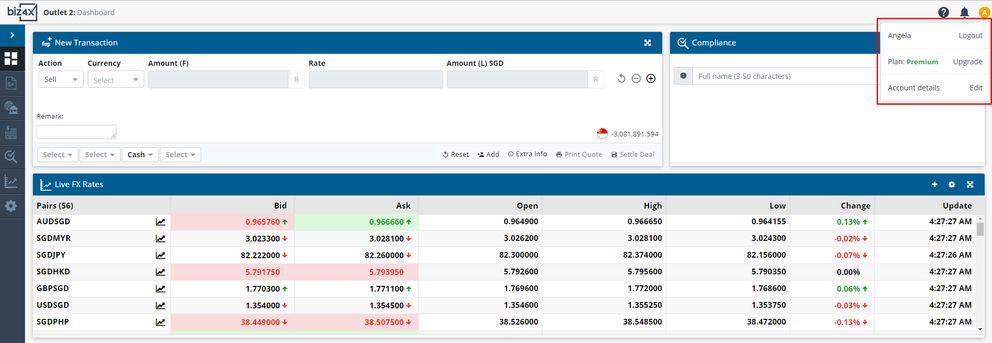 A quicker way to update your personal landing page preferences is to navigate to the icon to the top right of your page and click on Account details > Edit.